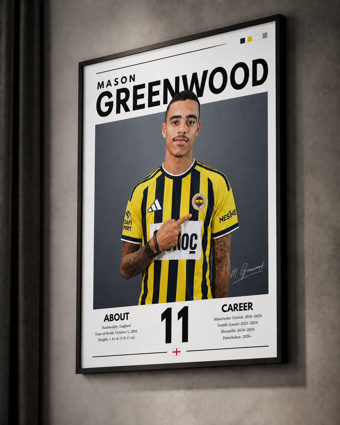 Mason Greenwood | Premium Poster Tablo